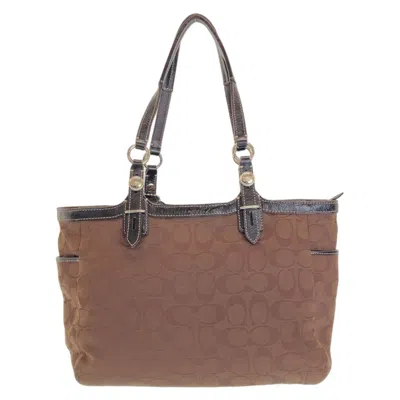 Pre-owned Coach Brown Canvas Shoulder Bag Tote Bag ()