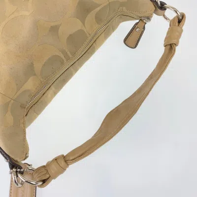 Pre-owned Coach Brown Leather Canvas Shoulder Bag ()