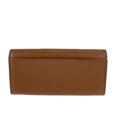 Pre-owned Coach Brown Leather Long Wallet (bi-fold) ()