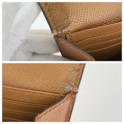 Pre-owned Coach Brown Leather Long Wallet (bi-fold) ()