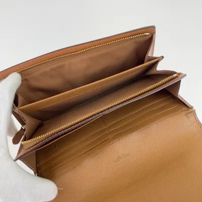 Pre-owned Coach Brown Leather Long Wallet (bi-fold) ()