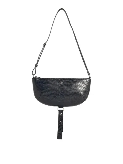 Courrèges Courreges Women Holy Eclipse Leather Shoulder Bag In Black
