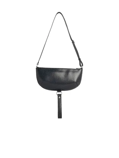 Courrèges Courreges Women Holy Eclipse Leather Shoulder Bag In Black