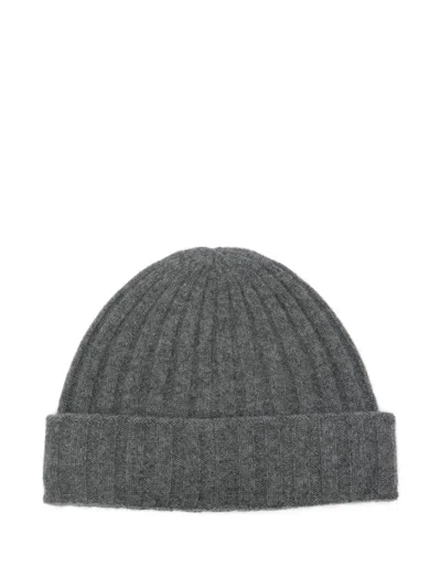 Totême Cashmere Beanie Charcoal Melange In Gray