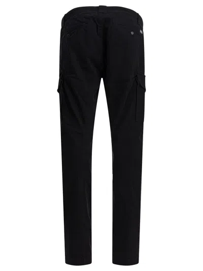 C.p. Company C.p.company Stretch Sateen Ergonomic Cargo Pants In Black