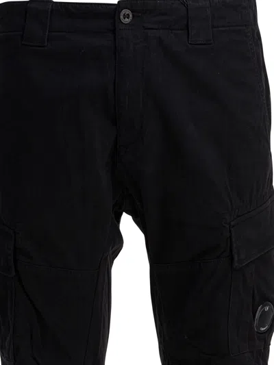 C.p. Company C.p.company Stretch Sateen Ergonomic Cargo Pants In Black