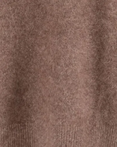 P.a.r.o.s.h Oversized Wool Sweater With Wide Round Neckline In Brown