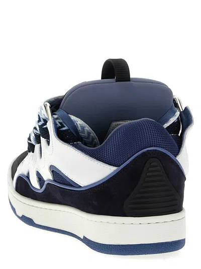 Lanvin Chunky Sole Sneakers Featuring Contrast Panels In Black