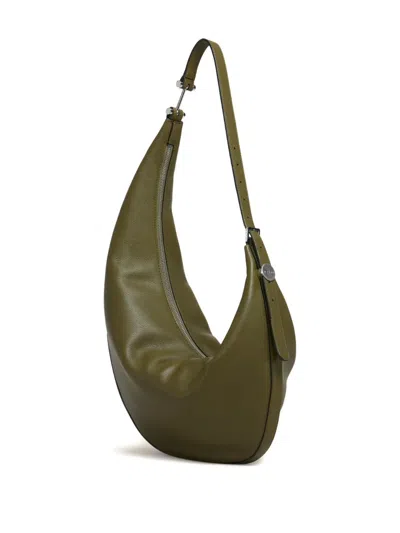 Marni Small Curved Shoulder Bag In Green
