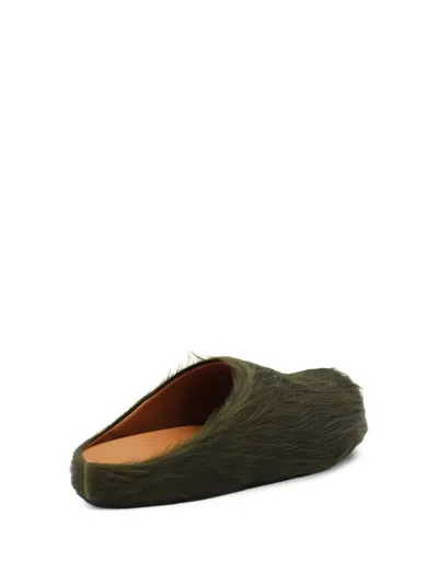 Marni Footbed Mules In Green