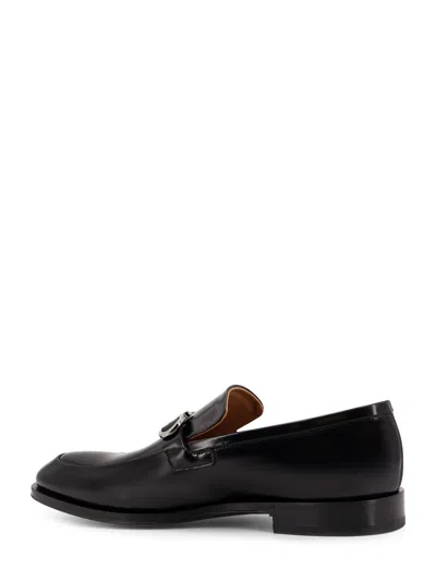 Ferragamo Leather Moccasins In Black