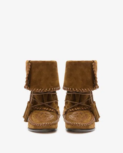 Isabel Marant Winki Leather Boots In Brown