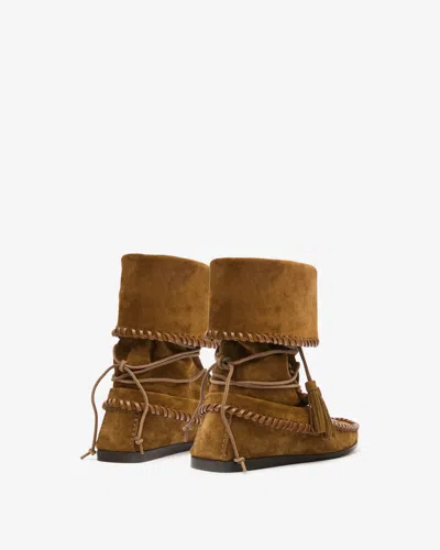 Isabel Marant Winki Leather Boots In Brown