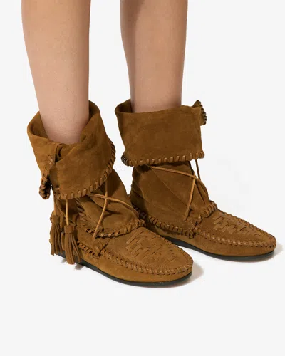 Isabel Marant Winki Leather Boots In Brown