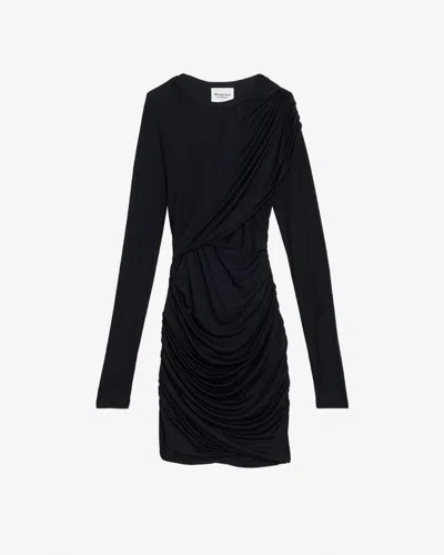 Isabel Marant Étoile Isabel Marant Etoile Denise Draped Black Jersey Dress