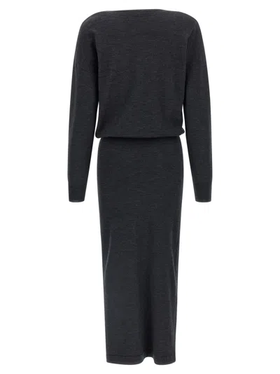 P.a.r.o.s.h Lime25 Dress In Black