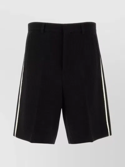 Gucci Boucle Bermuda Shorts Back Pockets In Black