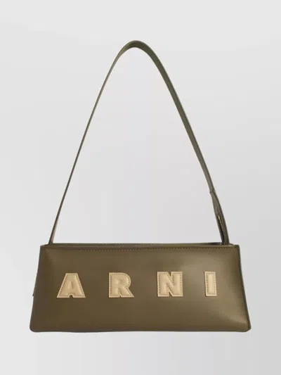 Marni Museo Baguette Bag In Green Leather