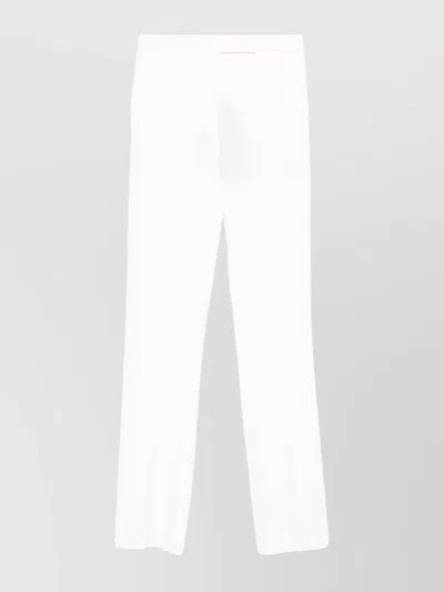 Max Mara Tailored White Vincita Trousers With Polished Finish In White