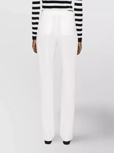 Max Mara Tailored White Vincita Trousers With Polished Finish In White