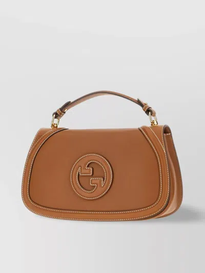 Gucci Medium Structured Handbag Top Handle In Silver