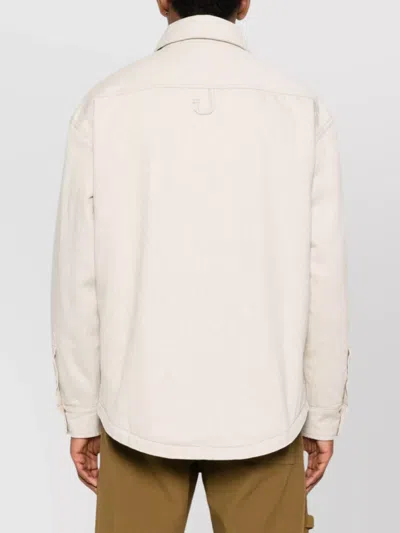Jacquemus Button-down Shirt Curved Hemline Long Sleeves In Neutral