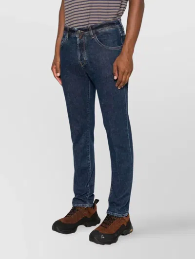 Jacob Cohen Tailored Cropped Denim Trousers In Black