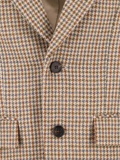 Dunst Single-breasted Blazer In Wool Blend In Brown