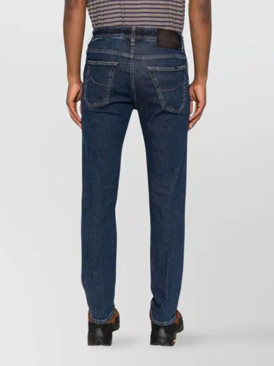 Jacob Cohen Tailored Cropped Denim Trousers In Black