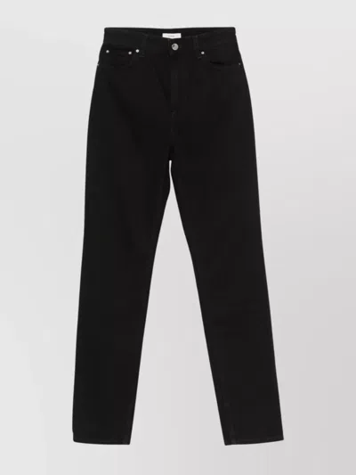 Totême Toteme Twisted Seam Denim Full Length In Black