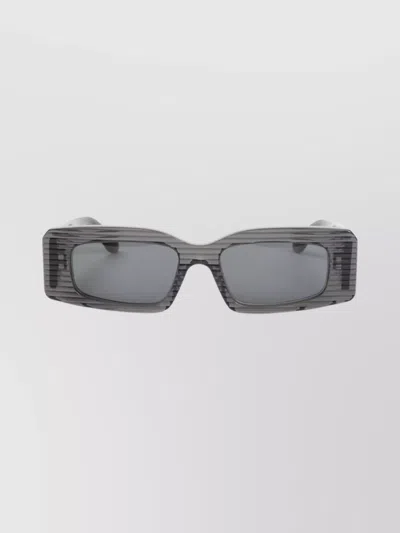 Alaïa Rectangular Frame Sunglasses Striped Pattern In Gray