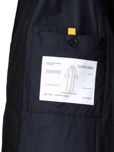 Aspesi Long Jacket With Buttoned Cuffs And Pockets In Black