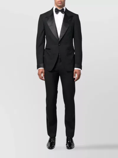 Tom Ford Stretch Wool Tuxedo In Black