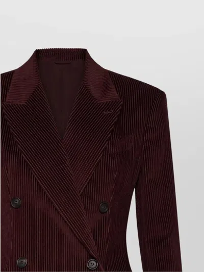 Brunello Cucinelli Oversized Double-breasted Cotton-corduroy Blazer In Burgundy