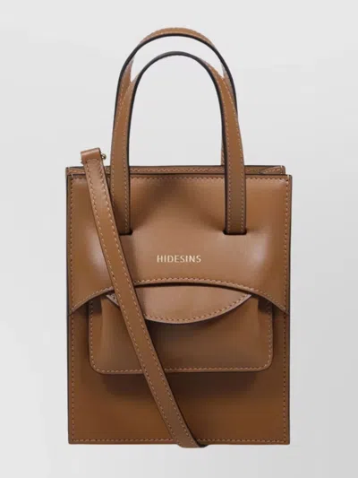 Hidesins Mini Bag With Structured Shape And Handles In Brown