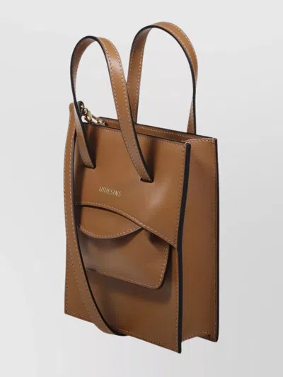 Hidesins Mini Bag With Structured Shape And Handles In Brown