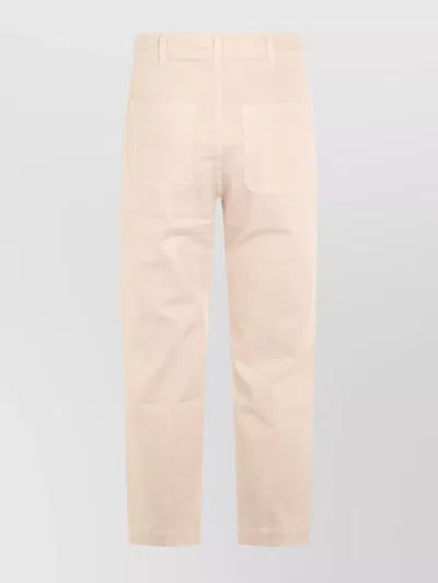 Eleventy Straight Trousers With Pockets And Belt Loops In Pink