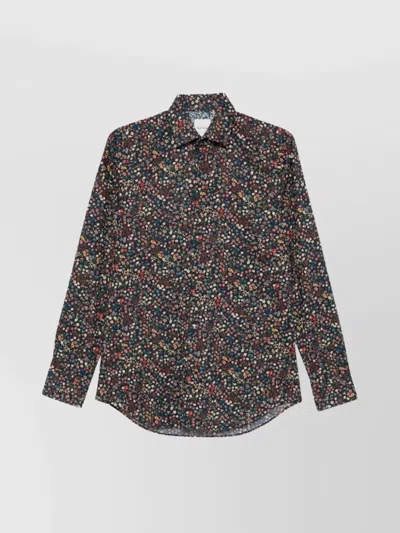Paul Smith Multicolour Floral Long Sleeve Button-down Shirt In Multi