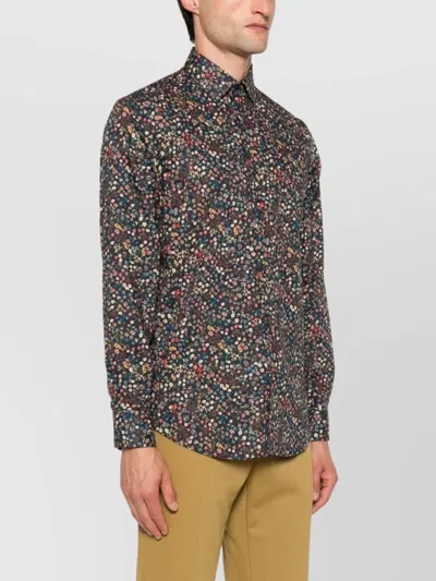 Paul Smith Multicolour Floral Long Sleeve Button-down Shirt In Multi