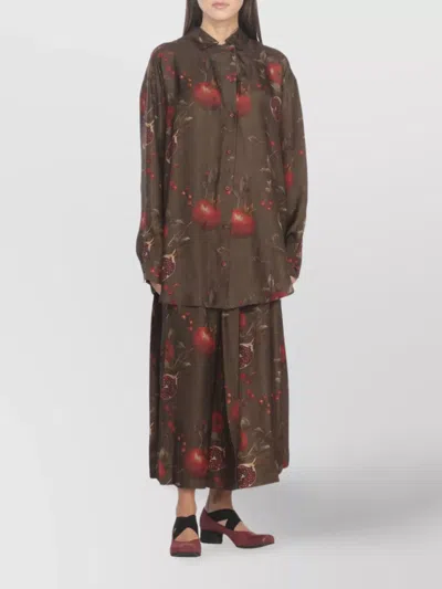 Uma Wang Block Heel Round Toe Pumps In Brown