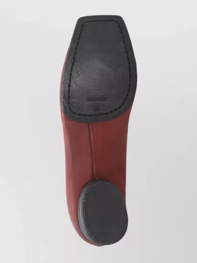 Uma Wang Block Heel Round Toe Pumps In Brown