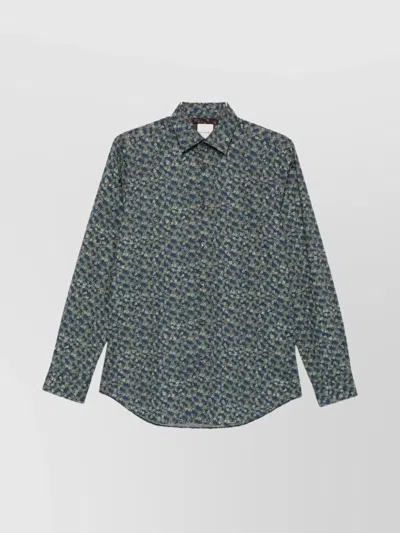 Paul Smith Floral Print Long Sleeve Button-down Shirt In Multi