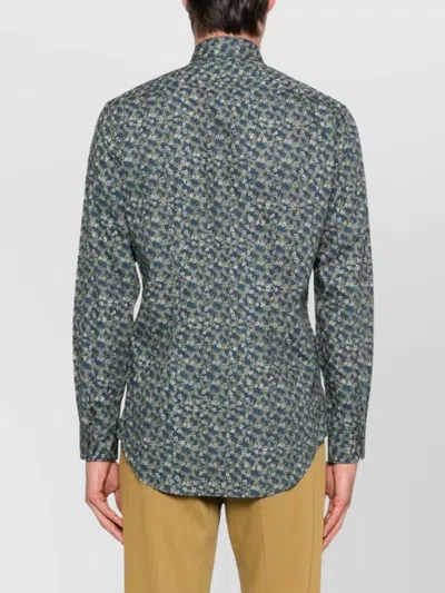 Paul Smith Floral Print Long Sleeve Button-down Shirt In Multi