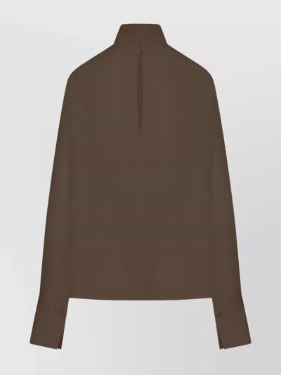 Tom Ford Long-sleeved Silk Georgette Blouse