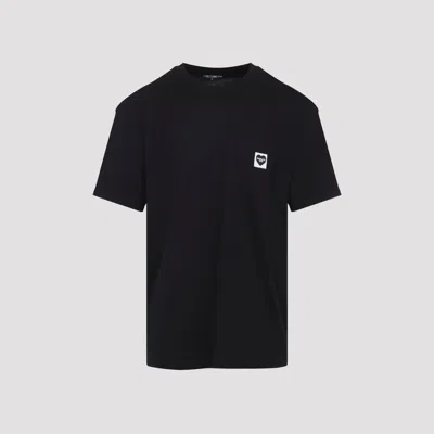 Carhartt T-shirt With Pocket And Heart Patch In Animal Print