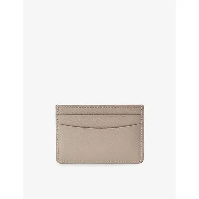 Aspinal Of London Womens Slim Leather Card Holder Taupe In Brown