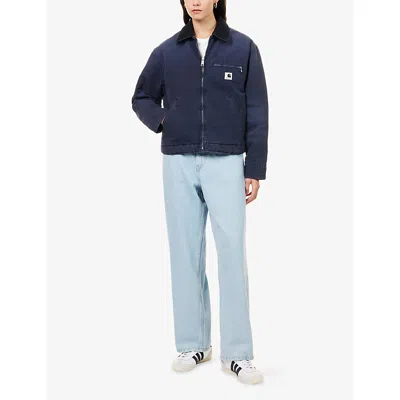 Carhartt Omens Dark Navy Black Og Detroit Padded Cotton Jacket In Multi