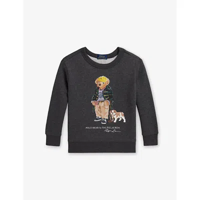 Polo Ralph Lauren Kids Polo Bear Crewneck Sweatshirt In Gray