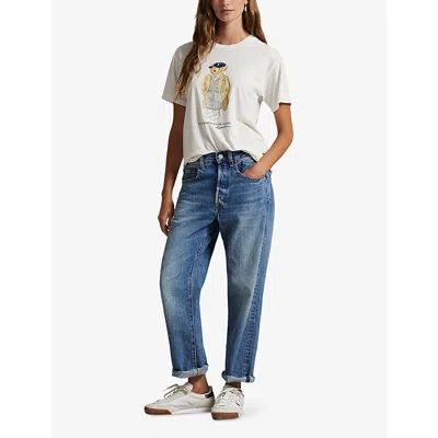 Polo Ralph Lauren White Polo Bear T-shirt In Neutral
