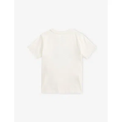 Polo Ralph Lauren Boys' Polo Bear Crewneck Cotton-jersey T-shirt Nevis In White